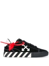 Off-white Arrow Text Graphic Print Suede Low-top Sneakers In Black