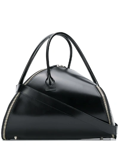 Junya Watanabe Asymmetric Zip-around Tote Bag In Black