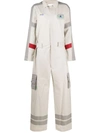 Ader Error Oversized Colour Block Jumpsuit In Neutrals