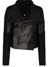 RICK OWENS LARRY DRAPED BIKER JACKET