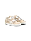 GOLDEN GOOSE GLITTER LOGO TOUCH-STRAP SNEAKERS