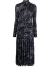 VICTORIA VICTORIA BECKHAM LINIER JAZZ CLUB PRINTED DRESS