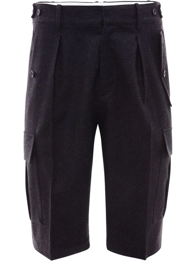 Jw Anderson Straight-leg Cargo Shorts In Black