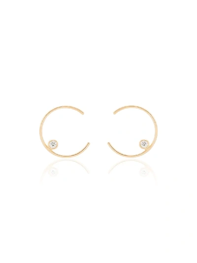 Persée 18kt Yellow Gold Hoop Earrings In Yellow Gold Diamond