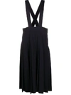 COMME DES GARCONS GIRL PLEATED PINAFORE MIDI SKIRT