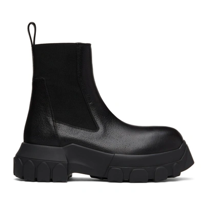 Rick Owens Lido Beatle Bozo Tractor In Washed Calf In Black
