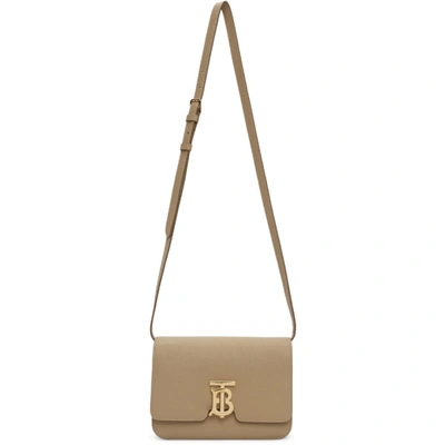Burberry Small Tb Grainy Leather Bag In Archive Bei