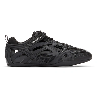 Balenciaga Drive Mesh And Rubber Trainers In Black