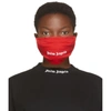 PALM ANGELS RED LOGO MASK