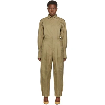 Givenchy Gathered Cuff Boilersuit In Brown