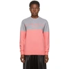 GIVENCHY PINK & GREY CASHMERE LOGO SWEATER