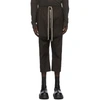RICK OWENS BROWN CROPPED BELA TROUSERS