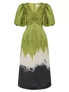 AJE Ombre Silk & Linen Midi Dress