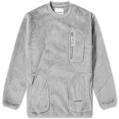 And Wander High Loft Fleece Sweat In Grey