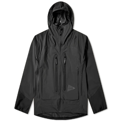 And Wander 2.5 Layer Rain Jacket In Black