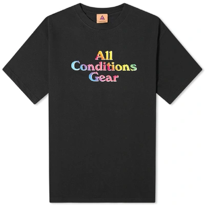 Nike Acg Gradient Cotton T-shirt In Black