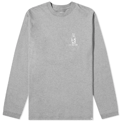 And Wander Long Sleeve Knife Ridge Tee In Grey