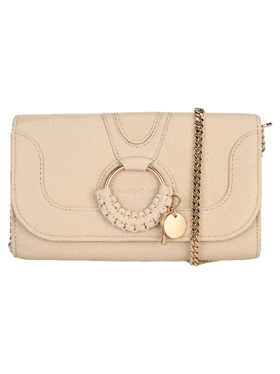 See By Chloé See By Chloe Hana Chain Wallet In Cement Beige