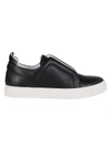 PIERRE HARDY BLACK LEATHER SLIDER SNEAKERS,11468037