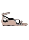 PIERRE HARDY NUDE PINK LEATHER MIDNIGHT SANDALS,11468039