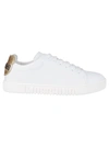 MOSCHINO WHITE LEATHER TEDDY BEAR SNEAKERS,11468007