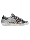 Golden Goose Silver-tone Leather Superstar Sneakers In Multicolor