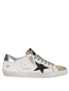 Golden Goose White And Beige Leather Super-star Sneakers In White Beige