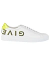 GIVENCHY WHITE LEATHER URBAN STREET SNEAKERS,11467750