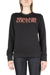 VERSACE JEANS COUTURE COTTON SWEATSHIRT WITH EMBROIDERED LOGO,11466752
