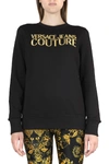 VERSACE JEANS COUTURE COTTON SWEATSHIRT WITH EMBROIDERED LOGO,11466751