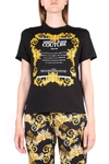 VERSACE JEANS COUTURE BLACK COTTON T-SHIRT,11466747