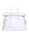 MAISON MARGIELA 5AC HAND BAG IN CALF LEATHER COLOR PINK WHITE,11468206