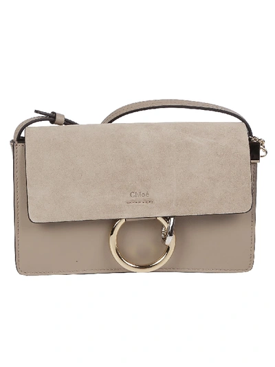 Chloé Small Faye Shoulder Bag In Motty Grey