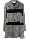 COMME DES GARÇONS COMME DES GARÇONS STRIPE-PANEL HOUNDS-TOOTH COAT