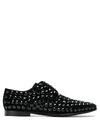 Dolce & Gabbana Stud-embellished Oxford Shoes In Black