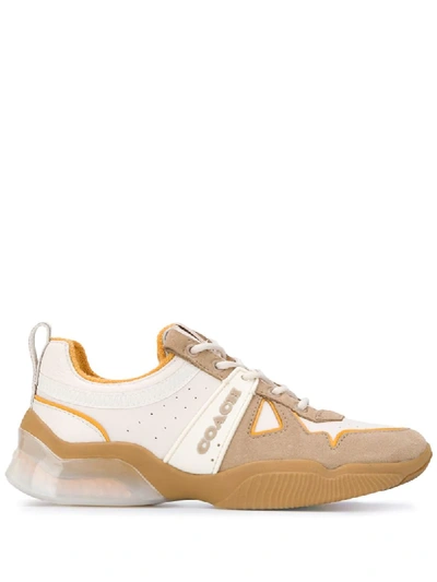 Coach Adb Low-top Leather Sneakers In Neutrals