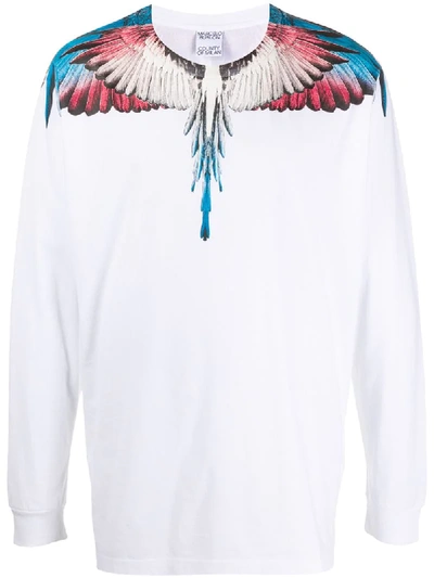 Marcelo Burlon County Of Milan Wing Long-sleeved Print T-shirt In White