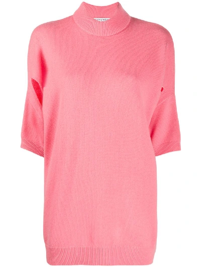 Givenchy Slit-sleeve Jumper In Pink