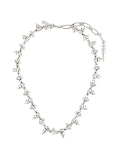 Junya Watanabe Spike-stud Chain Necklace In Metallic