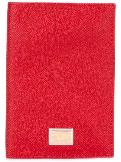 Dolce & Gabbana 'dauphine' Passport Holder In Red
