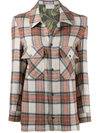 PIERRE-LOUIS MASCIA TARTAN-PATTERN WOOL SHIRT JACKET