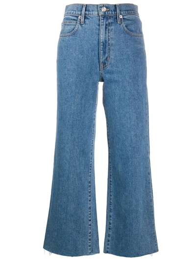 Slvrlake Grace Cropped Wide-leg High-rise Jeans In Forever Blue