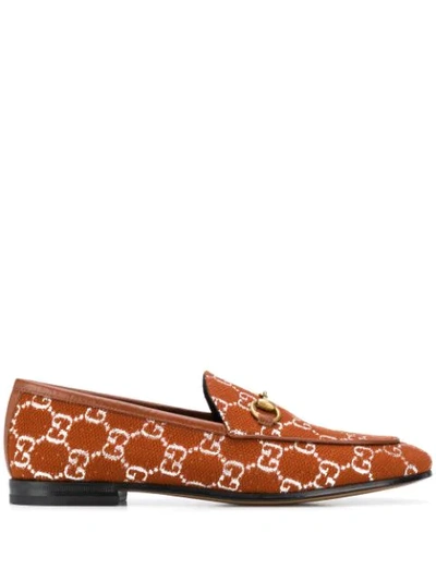 Gucci Jordaan Gg Canvas Loafer In Orange