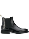 Doucal's Leather Slip-on Ankle Boots In Black