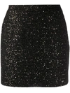 ALESSANDRA RICH SEQUIN EMBELLISHED MINI SKIRT