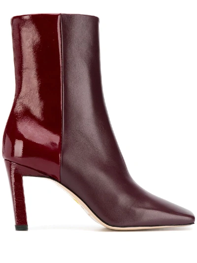 Wandler Isa 85mm Ankle Boots In Red