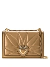 Dolce & Gabbana Sacred Heart Shoulder Bag In Gold
