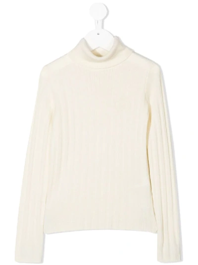 Gucci Kids' Interlocking Gg Turtleneck Jumper In White