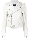 MANOKHI BELTED MULTI-POCKET BIKER JACKET