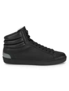 GUCCI MEN'S ACE HIGH-TOP LEATHER SNEAKERS,0400012794577